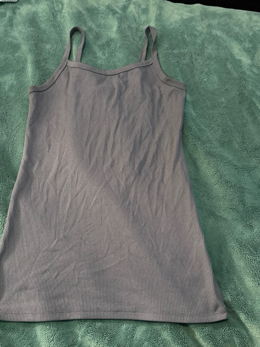 No Boundaries Ribbed Tank Top - Gray